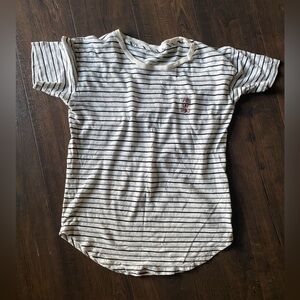 madewell women’s XS sailor striped black white cotton this or that short sleeve